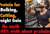 Protein For Weight Loss, Bulking, Cutting | Myth | Whey Protein, Isolate, Hydrolyzed