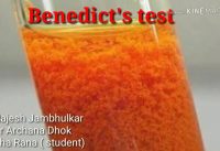 Benedict's test- for reducing sugars