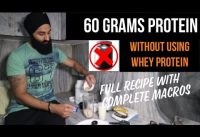 60 GRAMS PROTEIN MUSCLE BUILDING SMOOTHIE | Post workout High Protein shake Recipe