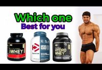 Whey Concentrate vs Isolate vs Hydrolyzed difference full explained | which protein best for me ?